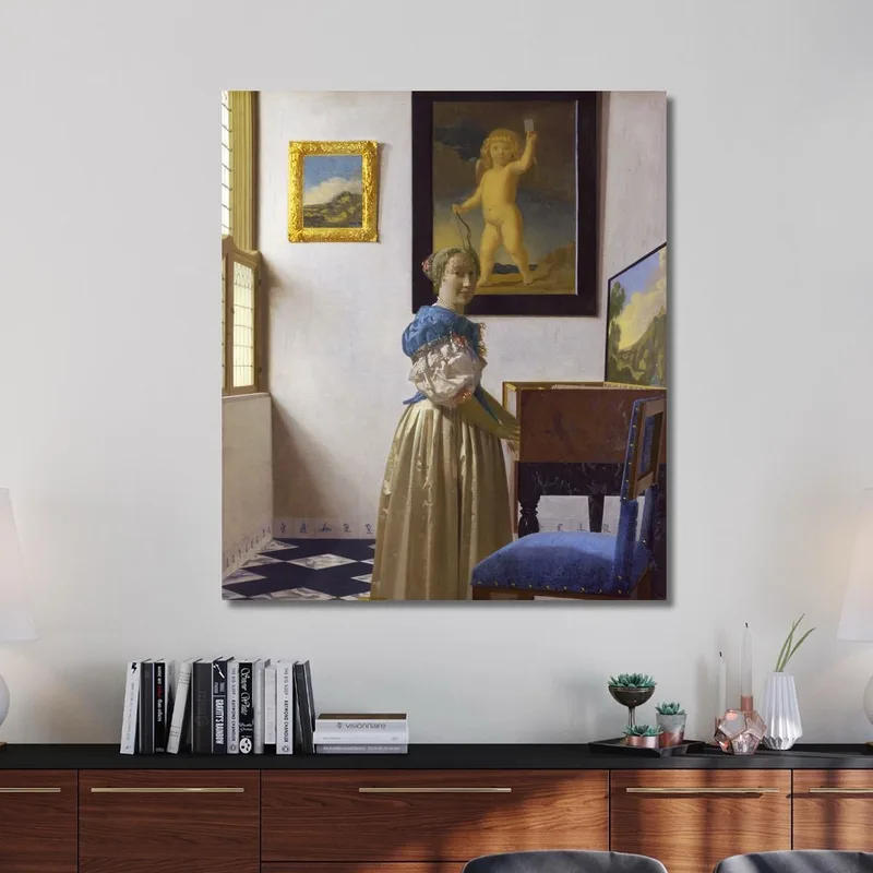 Dama De Pie En Un Virginal Jan Vermeer
