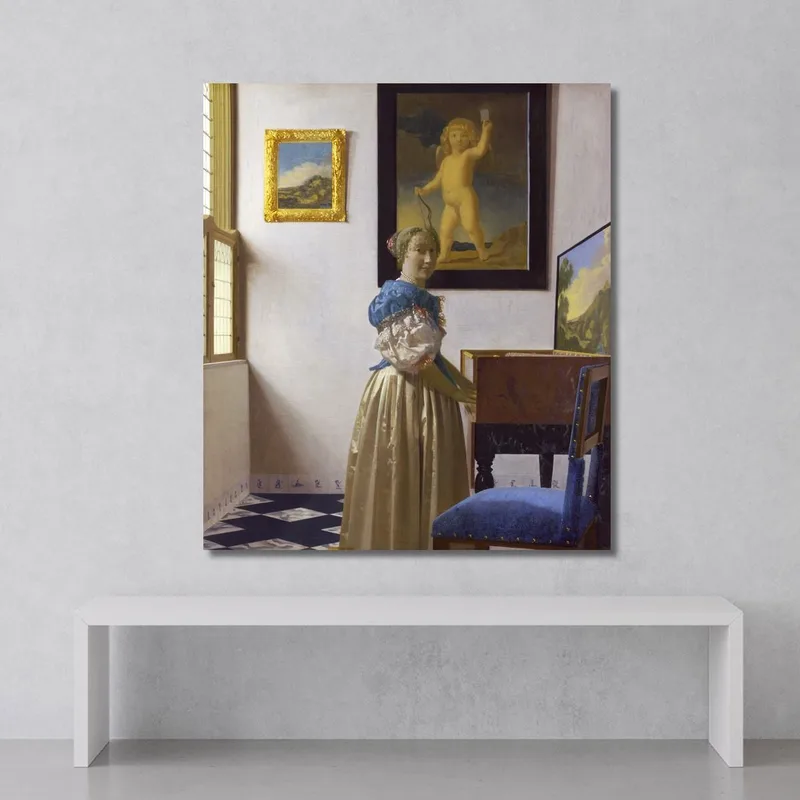Dama De Pie En Un Virginal Jan Vermeer
