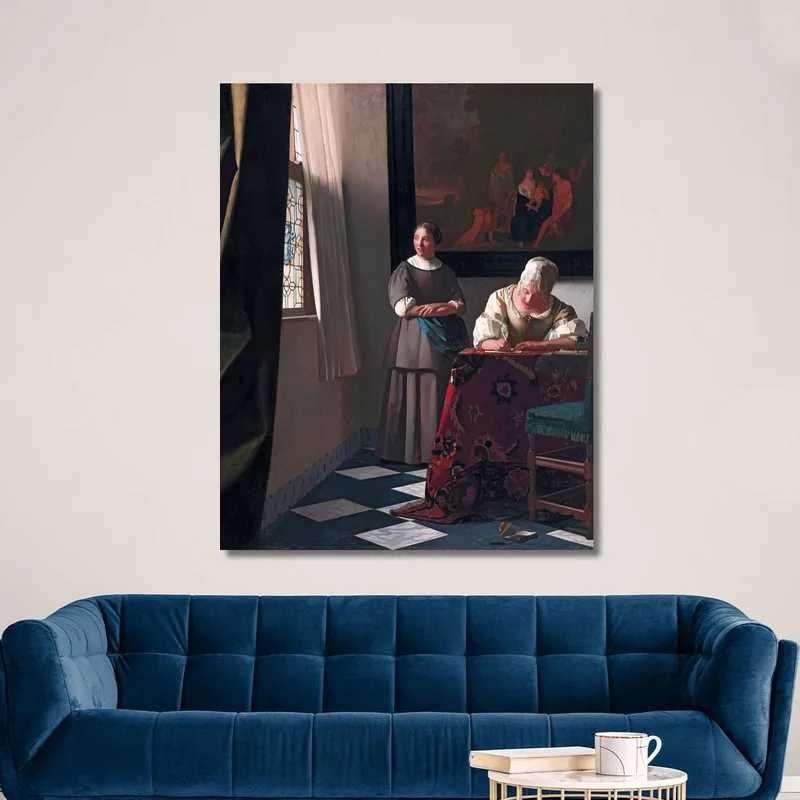 Señora Escribiendo Una Carta Con Su Doncella Jan Vermeer