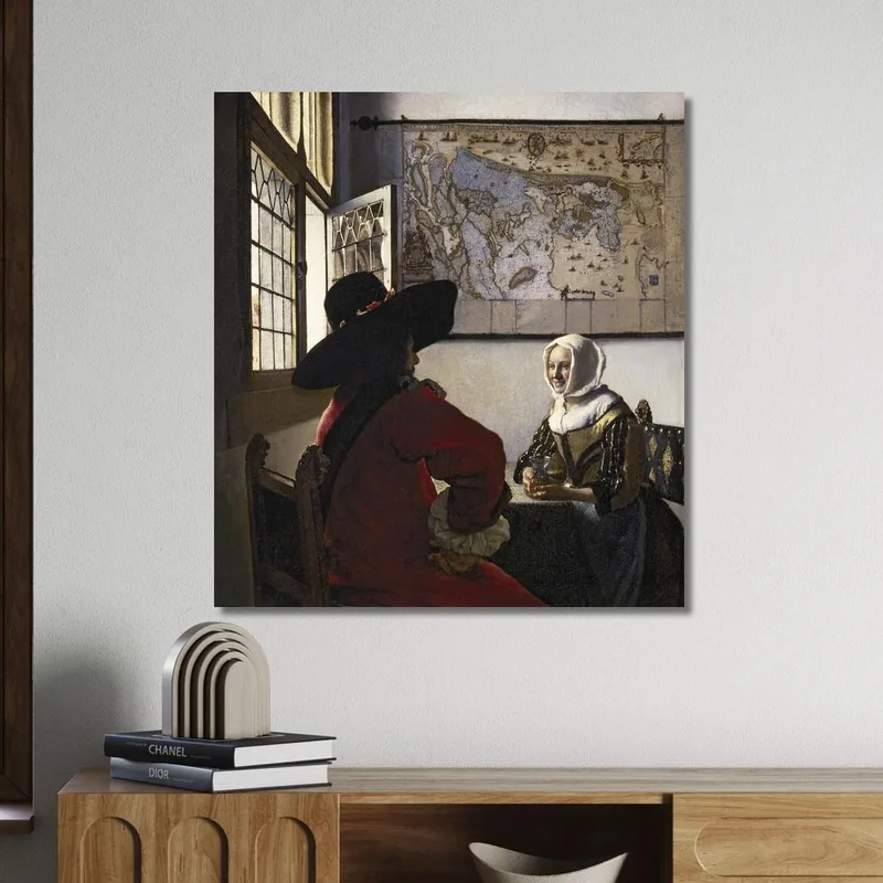Oficial Y Niña Riendo Jan Vermeer
