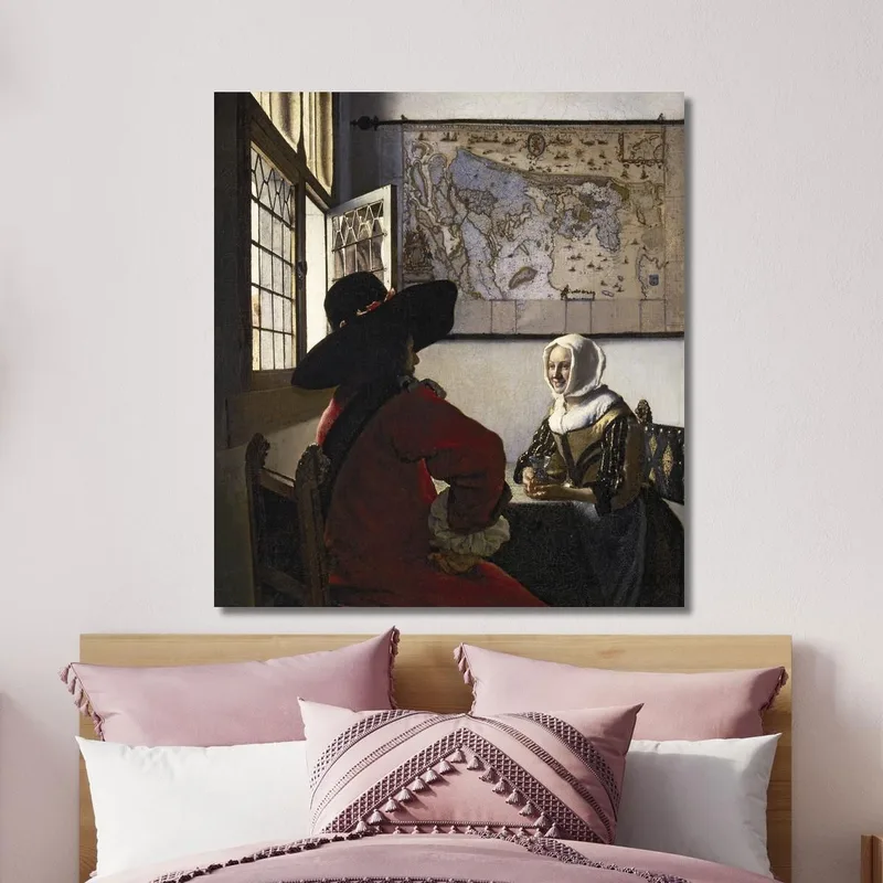 Oficial Y Niña Riendo Jan Vermeer