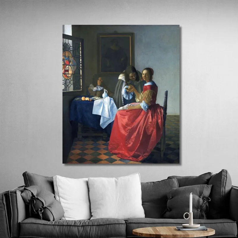 Das Mädchen Mit Dem Weinglas Jan Vermeer