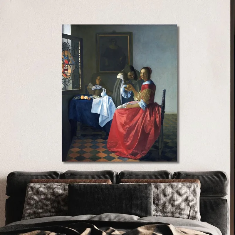 Das Mädchen Mit Dem Weinglas Jan Vermeer