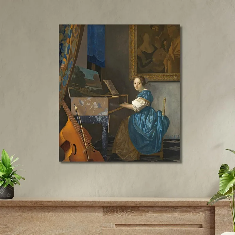 Mujer Joven Sentada En Un Virginal Jan Vermeer