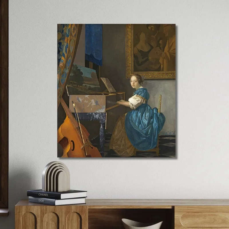 Mujer Joven Sentada En Un Virginal Jan Vermeer