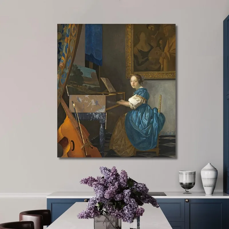 Mujer Joven Sentada En Un Virginal Jan Vermeer
