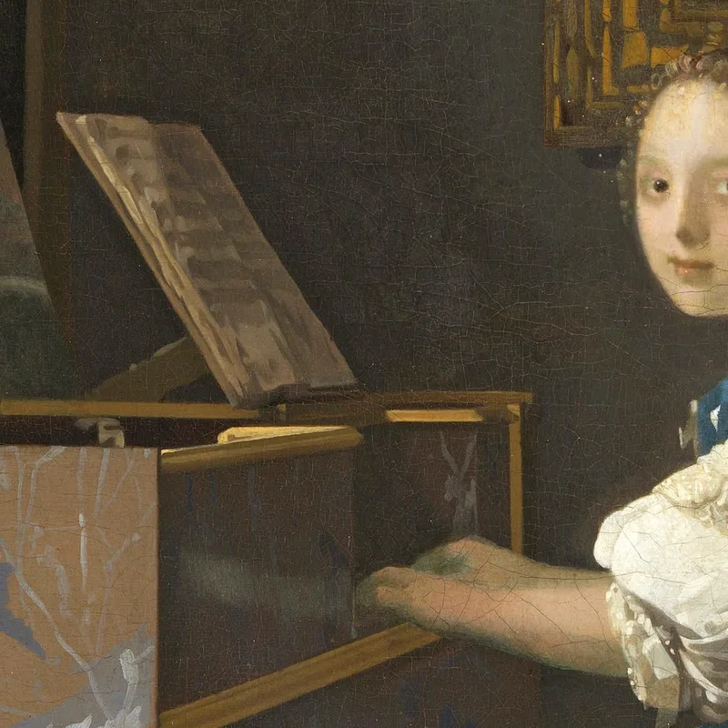 Mujer Joven Sentada En Un Virginal Jan Vermeer