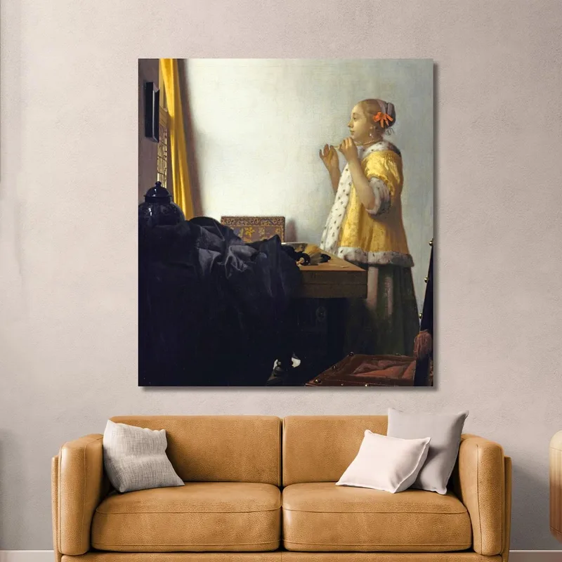 Junge Frau Mit Perlenkette Jan Vermeer