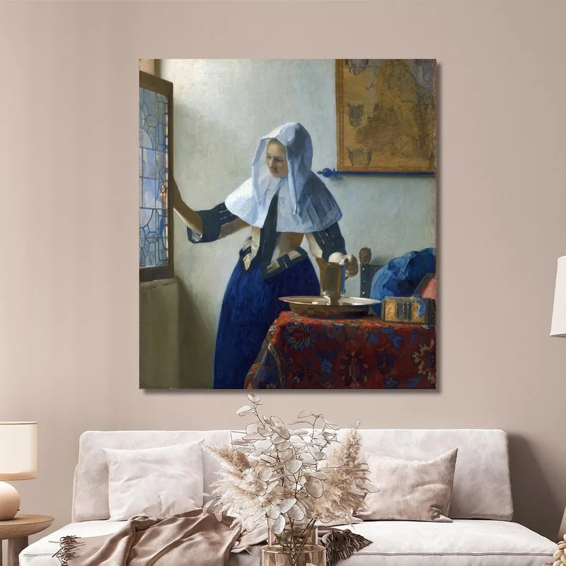 Junge Frau Mit Einem Wasserkrug Jan Vermeer