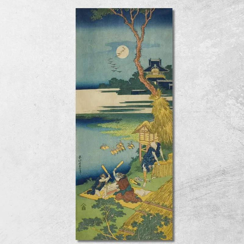 Ariwara No Narihira katsushika hokusai cuadro en lienzo
