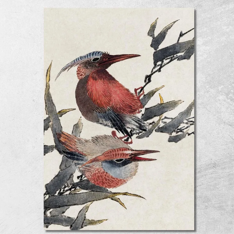 Pájaros Del Álbum De Bocetos katsushika hokusai cuadro en lienzo