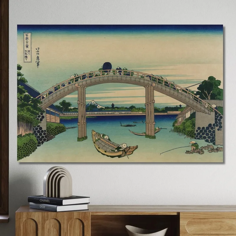 Fukagawa Mannenbashi Sita katsushika hokusai