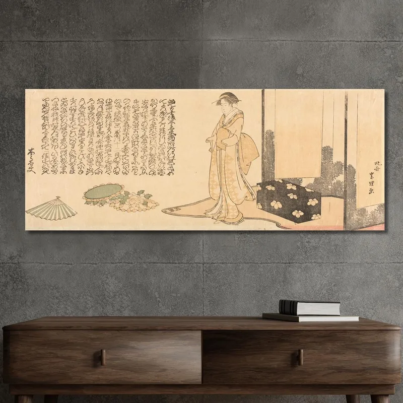 Geisha Bereitet Sich Auf Den Auftritt Vor katsushika hokusai