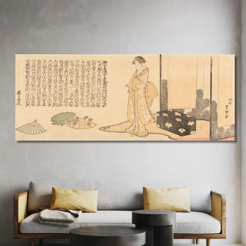Geisha Bereitet Sich Auf Den Auftritt Vor katsushika hokusai
