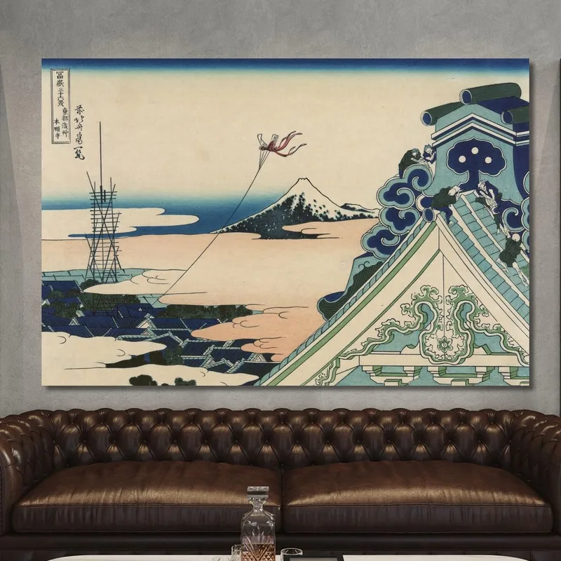Honganji In Asakusa In Edo katsushika hokusai