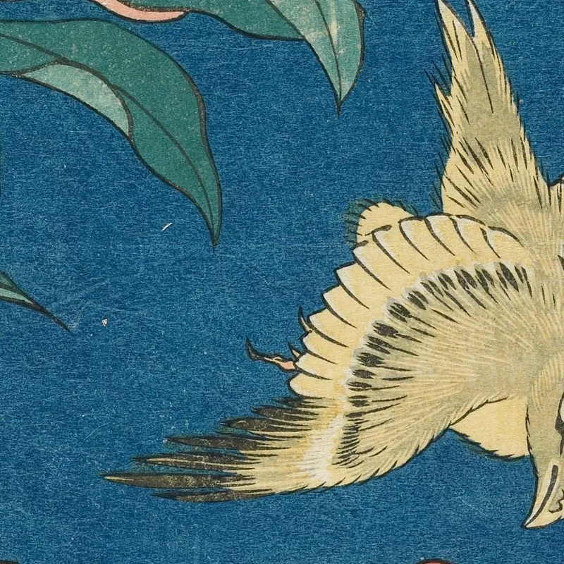 Peonie E Canarino katsushika hokusai