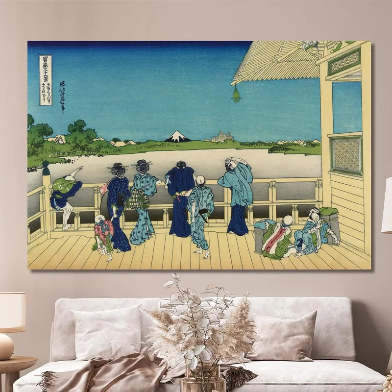 Templo De Los Quinientos Rankan De Sazai Hall katsushika hokusai