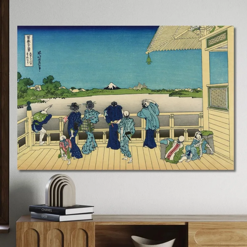 Templo De Los Quinientos Rankan De Sazai Hall katsushika hokusai