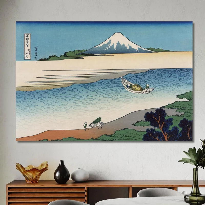 Río Tama En La Provincia De Musashi katsushika hokusai