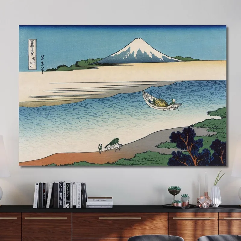 Río Tama En La Provincia De Musashi katsushika hokusai