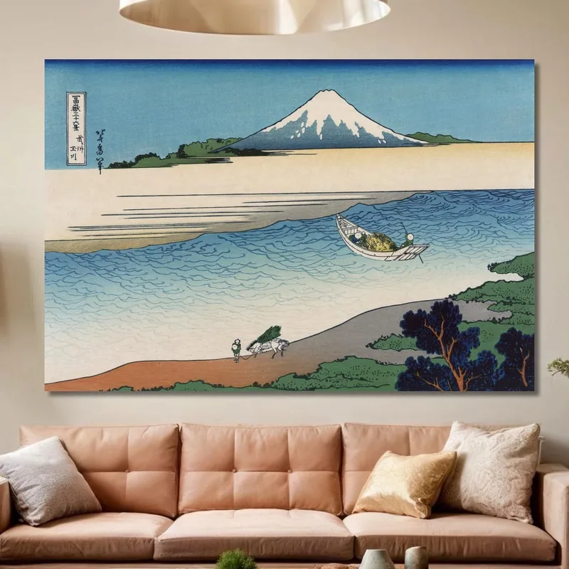 Río Tama En La Provincia De Musashi katsushika hokusai