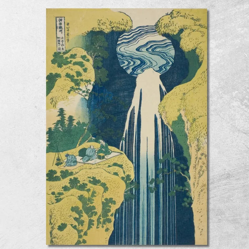 La Cascata Di Amida Dietro La Strada Di Kiso katsushika hokusai quadro stampa su tela