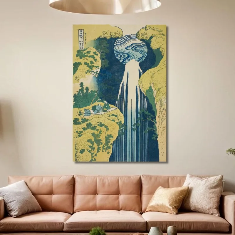 La Cascade D'Amida Derrière La Route De Kiso katsushika hokusai