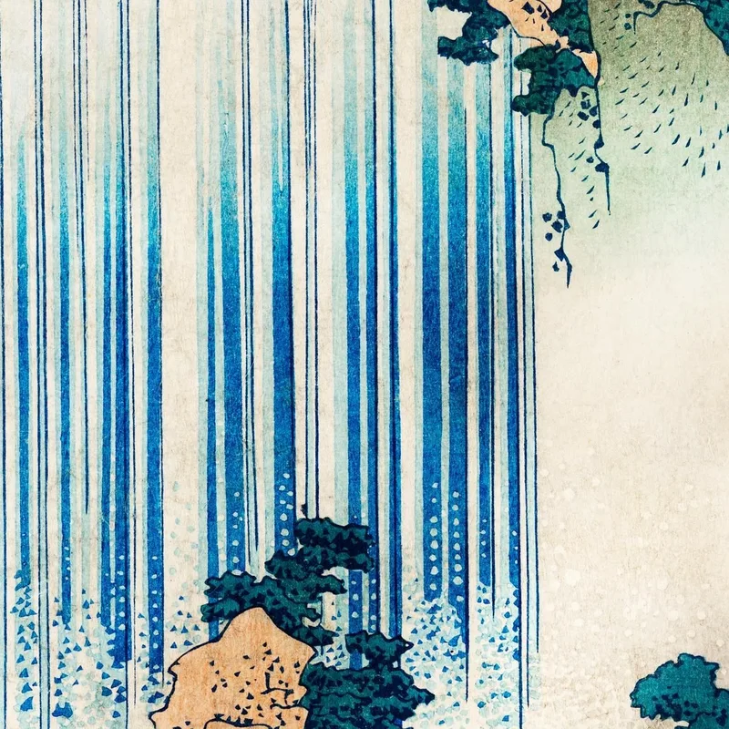 Cascada De Yoro En La Provincia De Mino katsushika hokusai
