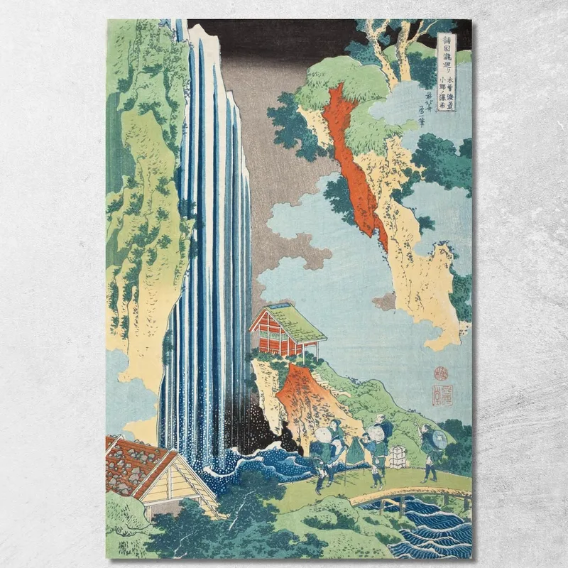 Cascate Di Ono Sul Kisokaido katsushika hokusai quadro stampa su tela