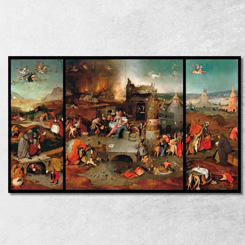 Tentación De San Antonio Bosch Hieronymus cuadro en lienzo