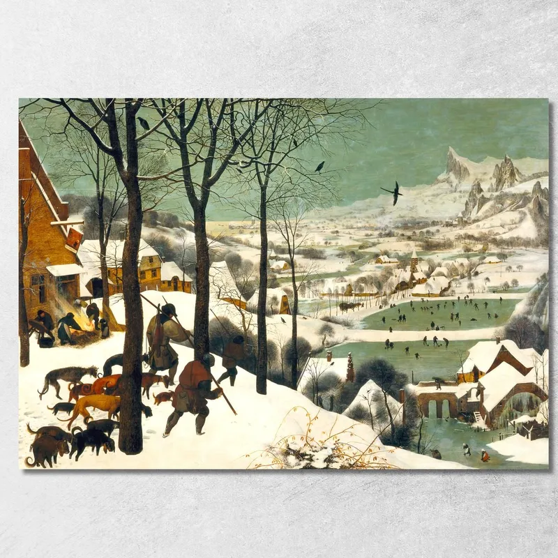 Cacciatori Nella Neve Pieter Bruegel quadro stampa su tela