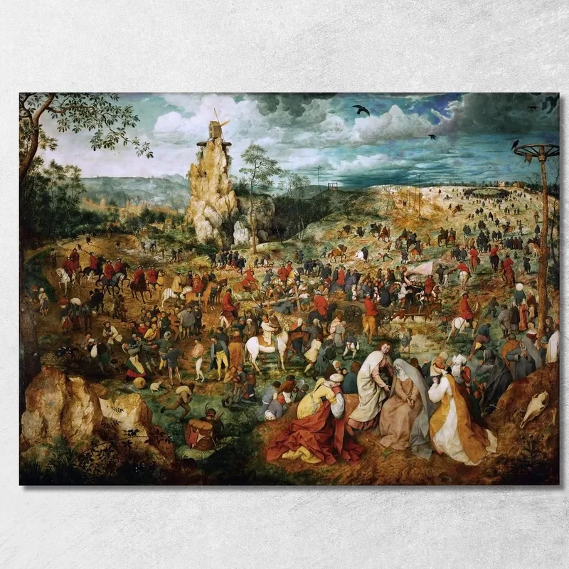 La Processione Al Calvario Pieter Bruegel quadro stampa su tela
