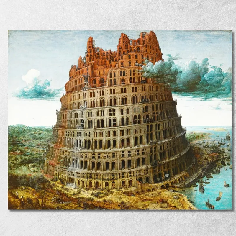 La Torre Di Babele Pieter Bruegel quadro stampa su tela