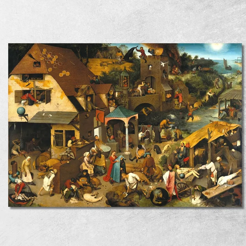 I_Proverbi_Olandesi Pieter Bruegel quadro stampa su tela