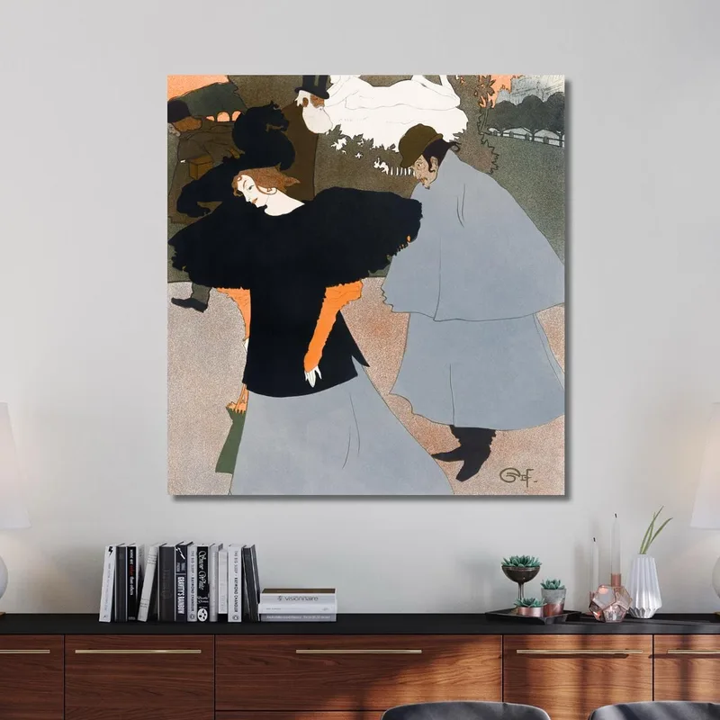 Lady On The Street Followed By A Gentleman Georges de Feure