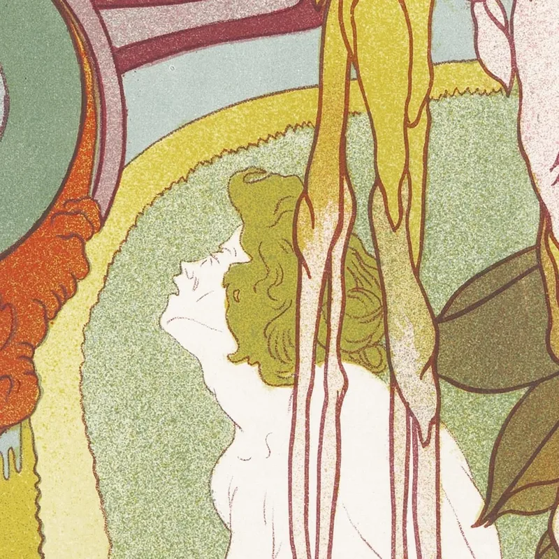 Woman Has A Vision In A Garden Georges de Feure