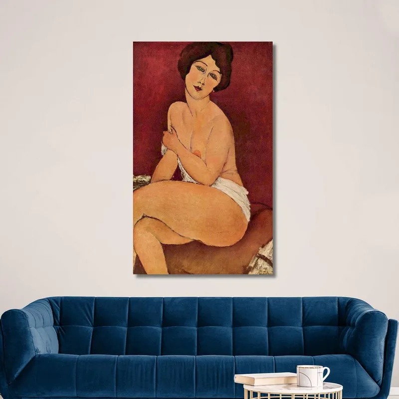 Nackt Auf Einem Diwan Sitzend Amedeo Modigliani