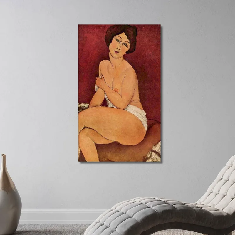 Nackt Auf Einem Diwan Sitzend Amedeo Modigliani
