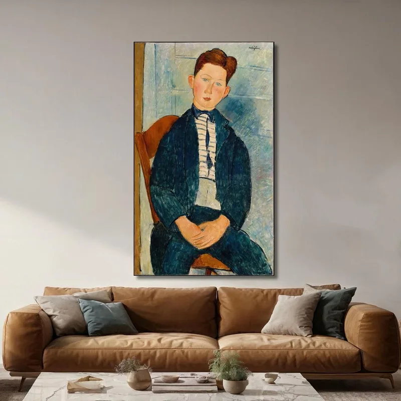 Boy In A Striped Sweater Amedeo Modigliani