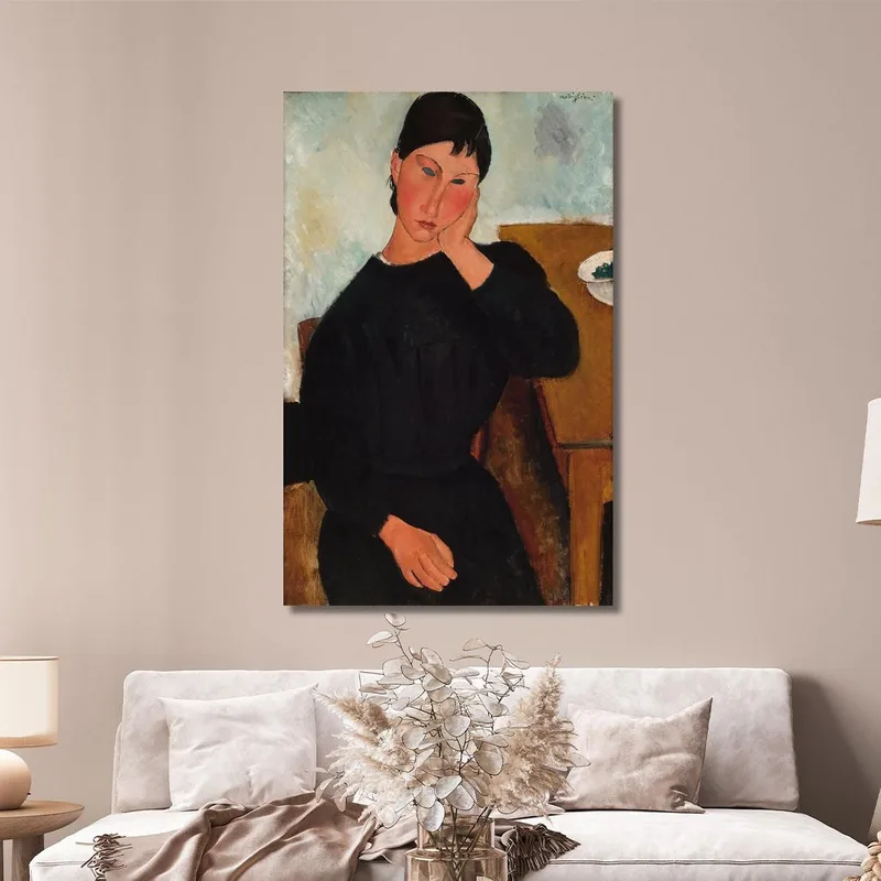 Elvira Descansando En Una Mesa Amedeo Modigliani