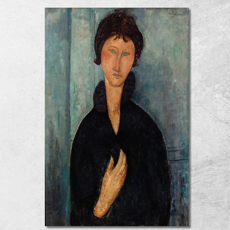 Donna Con Gli Occhi Azzurri Amedeo Modigliani quadro stampa su tela