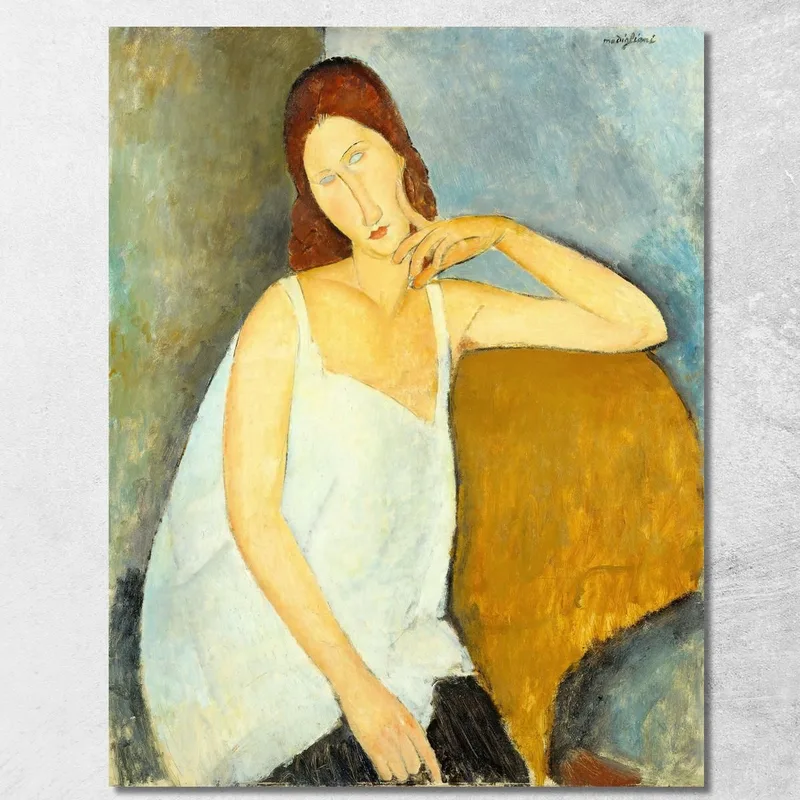 Jeanne Hébuterne Amedeo Modigliani quadro stampa su tela