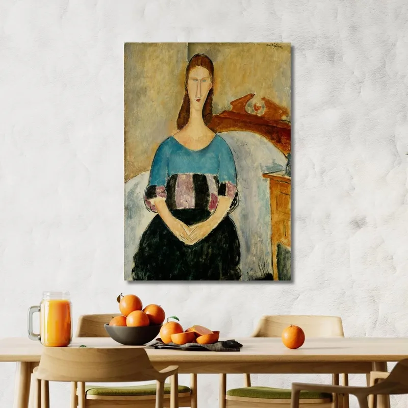 Portrait Of Jeanne Hebuterne Seated Amedeo Modigliani