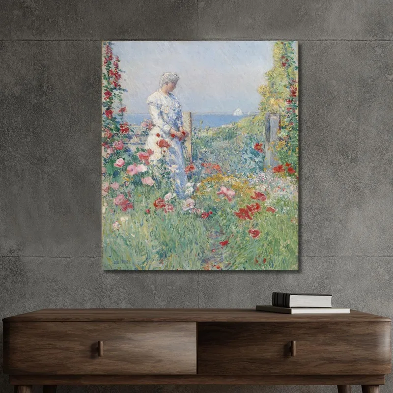 Dans Le Jardin Celia Thaxter Dans Son Jardin Frederick Childe Hassam