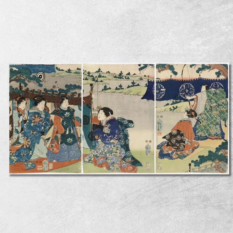 De L'Histoire De Genji Utagawa Kuniyoshi tableau impression sur toile