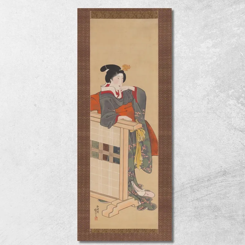 Dame D'Honneur Au Château D'Edo Utagawa Kuniyoshi tableau impression sur toile
