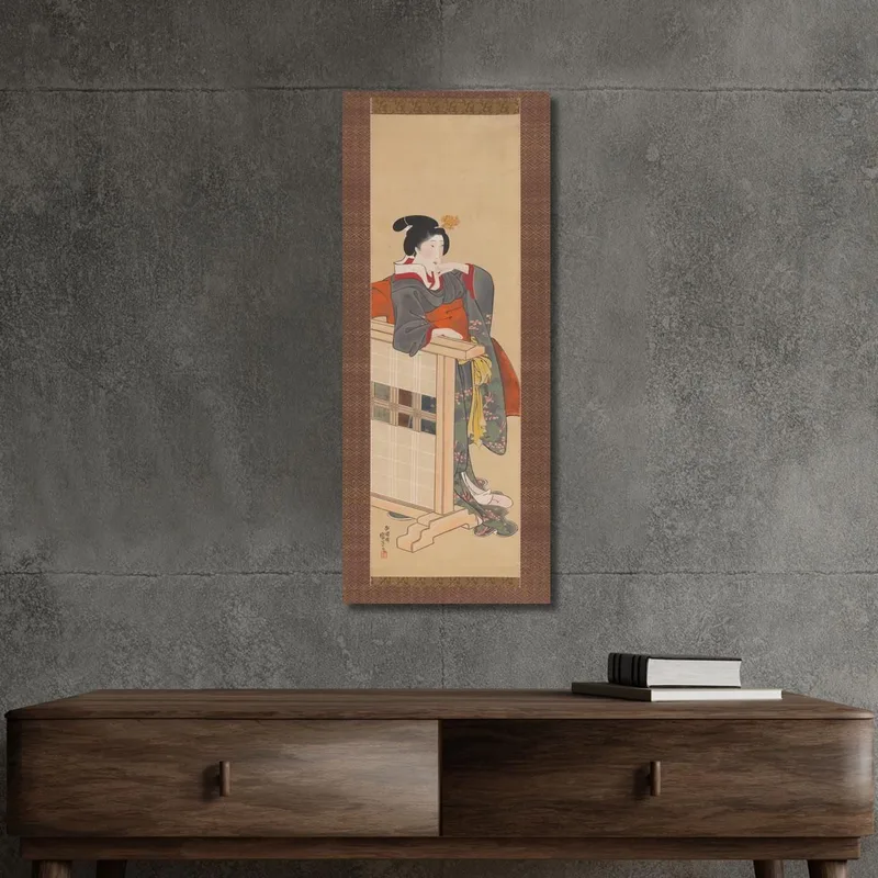 Dama De Compañía En El Castillo De Edo Utagawa Kuniyoshi