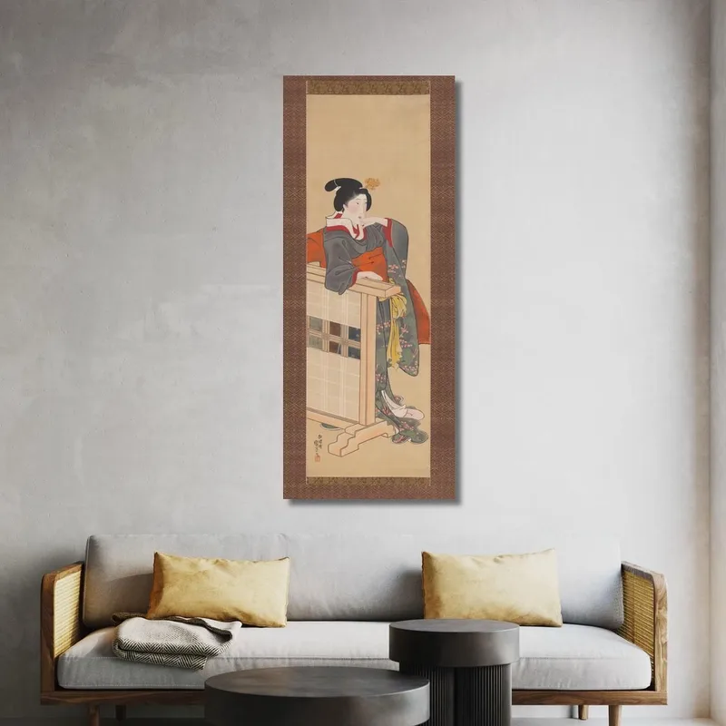 Dama De Compañía En El Castillo De Edo Utagawa Kuniyoshi