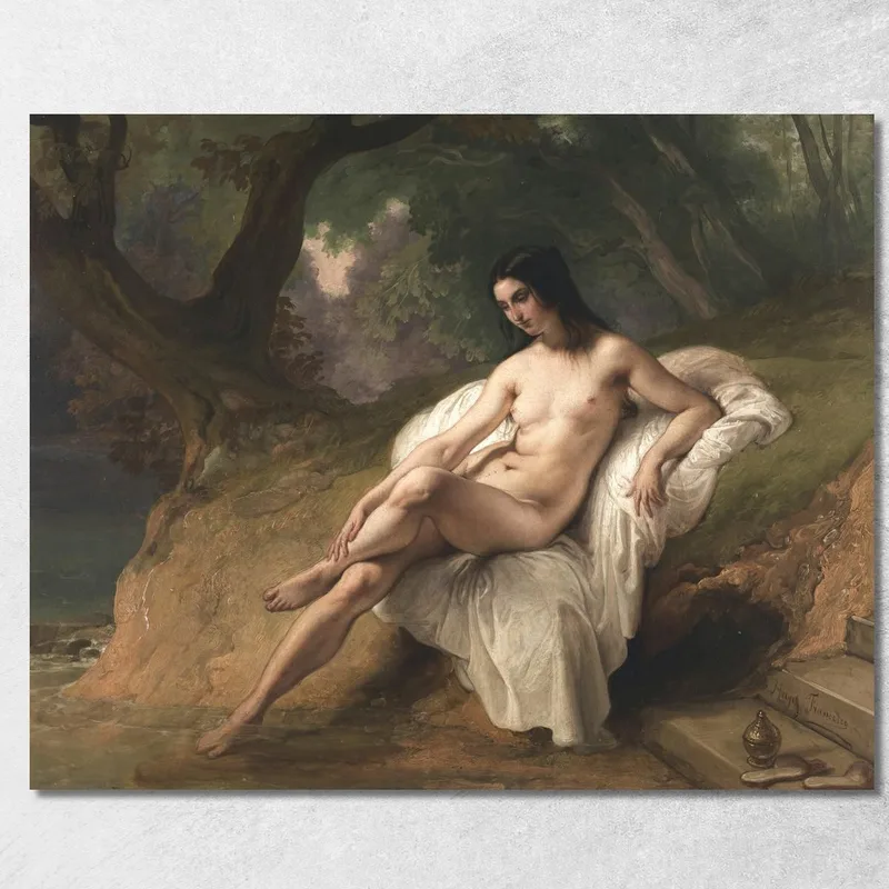 Bañista Francesco Hayez cuadro en lienzo