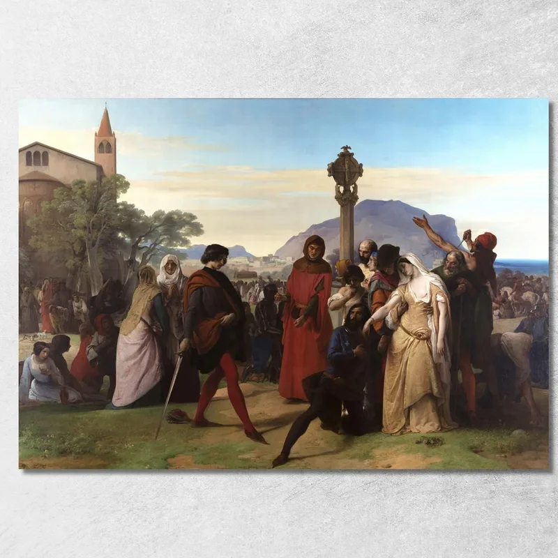 Las Vísperas Sicilianas Francesco Hayez cuadro en lienzo